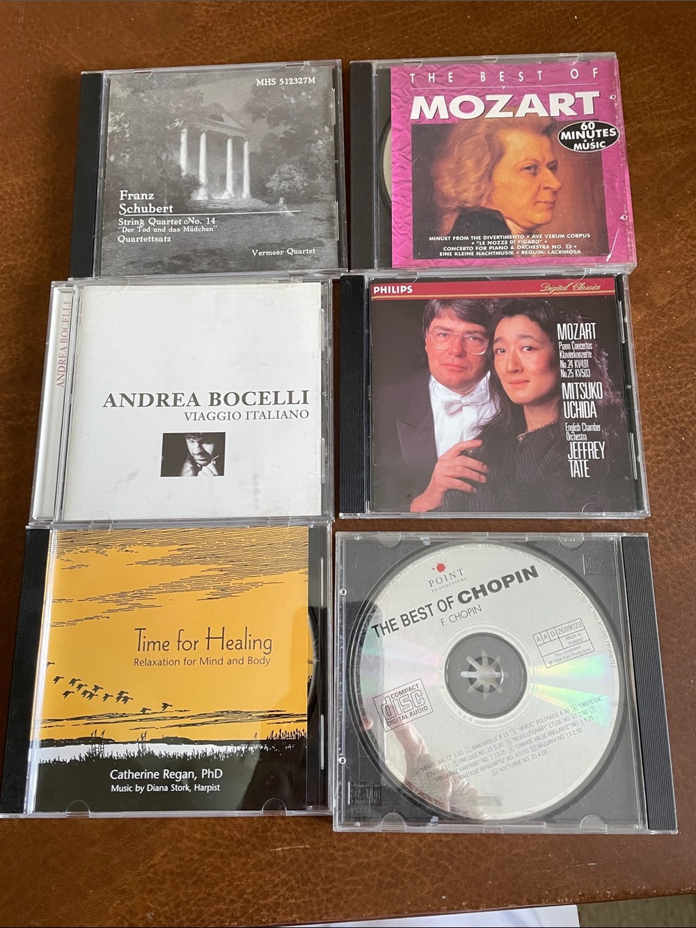 17 Title CD Classics Bundle -Mozart, Schubert, Bocelli, Chopin CD Carrying Case